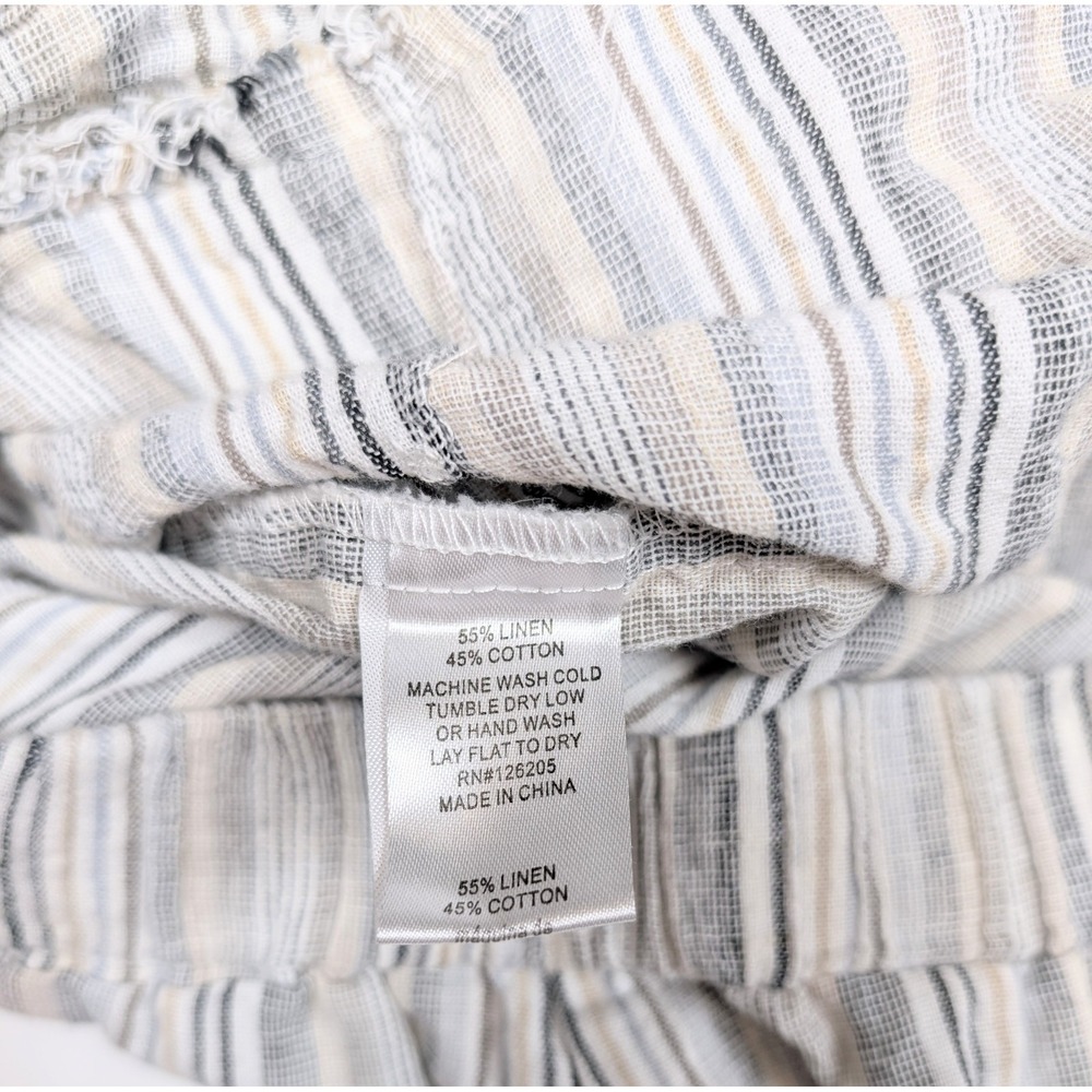 Just Living Linen Blend Wide Leg Beach Pants Women's Size Medium - Picture 7 of 7